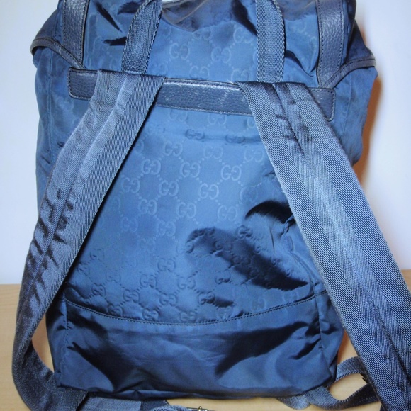 Authentic Gucci Guccissima Blue Large Backpack main image 6